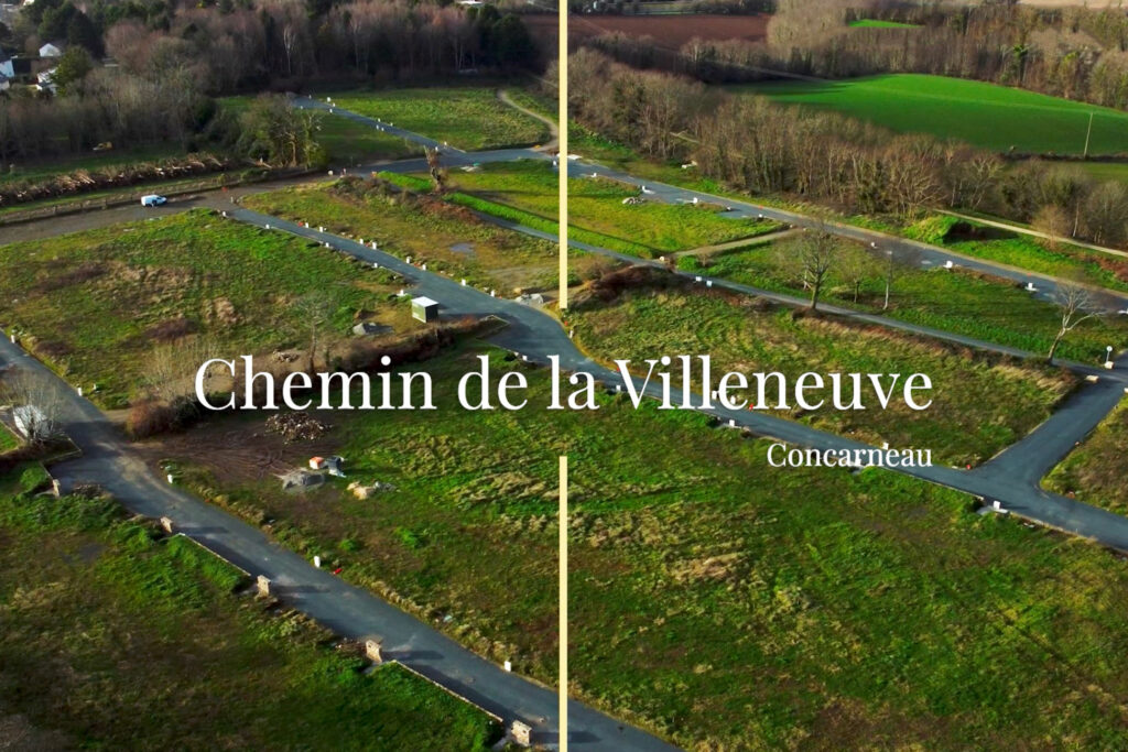 Vue aérienne du lotissement chemin de Villeneuve à Concarneau